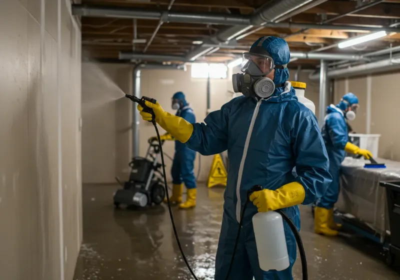 Basement Sanitization and Antimicrobial Treatment process in Muscoy, CA